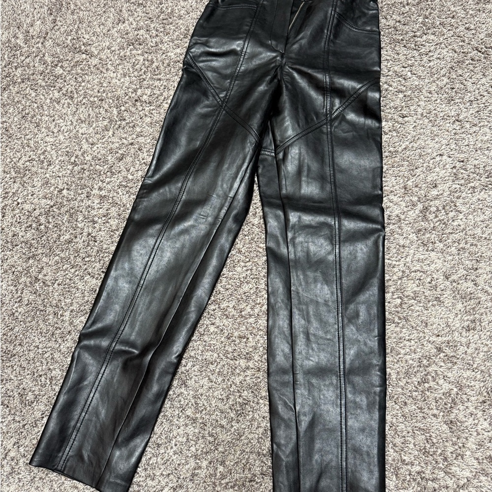 Aritzia Black vegan Leather Pants